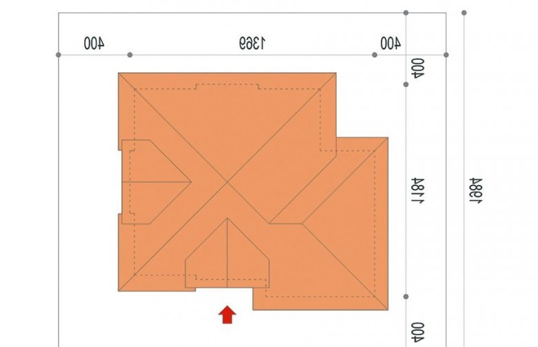 Projekt domu wielorodzinnego Opałek K 2G - Usytuowanie - wersja lustrzana