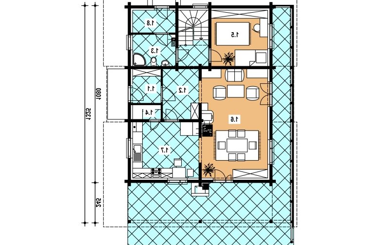 Projekt domu jednorodzinnego A-137 Szkielet - 