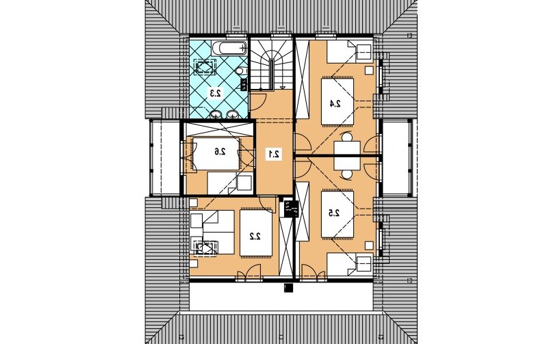 Projekt domu jednorodzinnego A-137 Szkielet - 