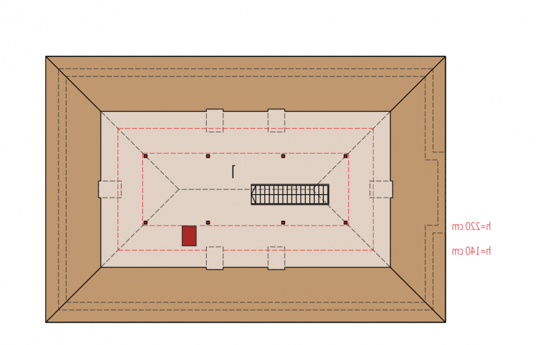 Projekt domu parterowego Andrea II G1 - poddasze do adaptacji