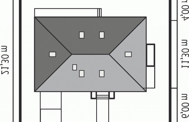 Projekt domu parterowego Andrea II G1 - Usytuowanie - wersja lustrzana