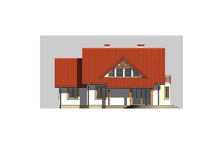 Projekt domu wolnostojącego LK&441 - elewacja 2