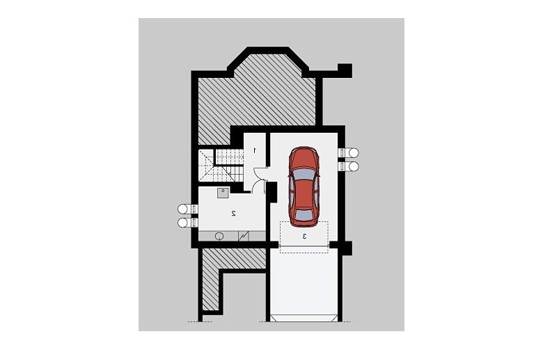 Projekt domu wolnostojącego LK&448 - piwnica