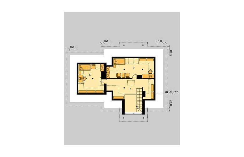Projekt domu wolnostojącego LK&499 - poddasze