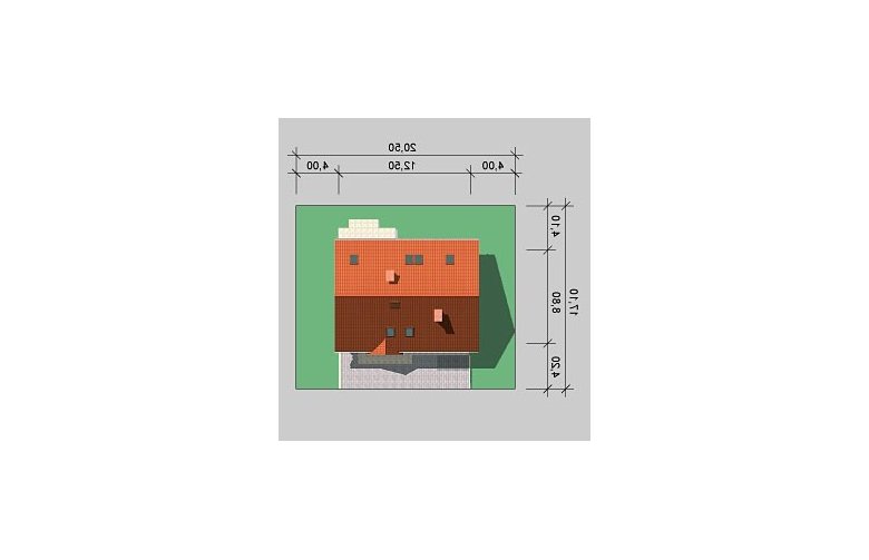 Projekt domu wolnostojącego LK&507 - Usytuowanie - wersja lustrzana