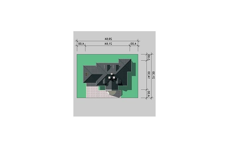 Projekt domu wolnostojącego LK&466 - Usytuowanie - wersja lustrzana