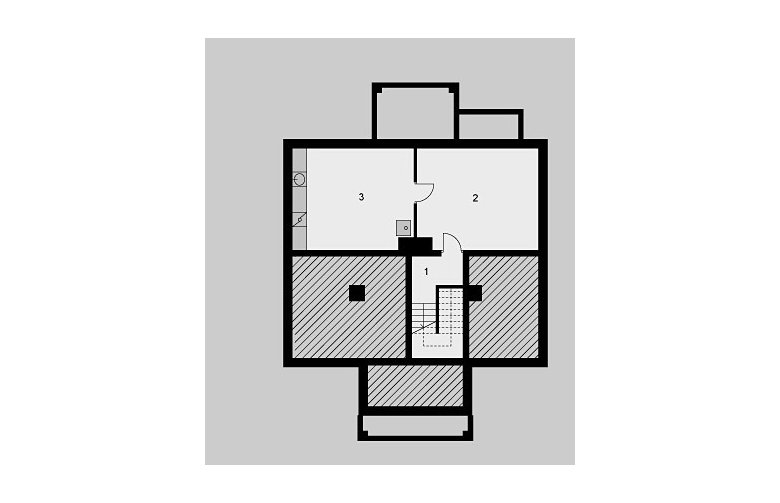 Projekt domu wolnostojącego LK&463 - piwnica