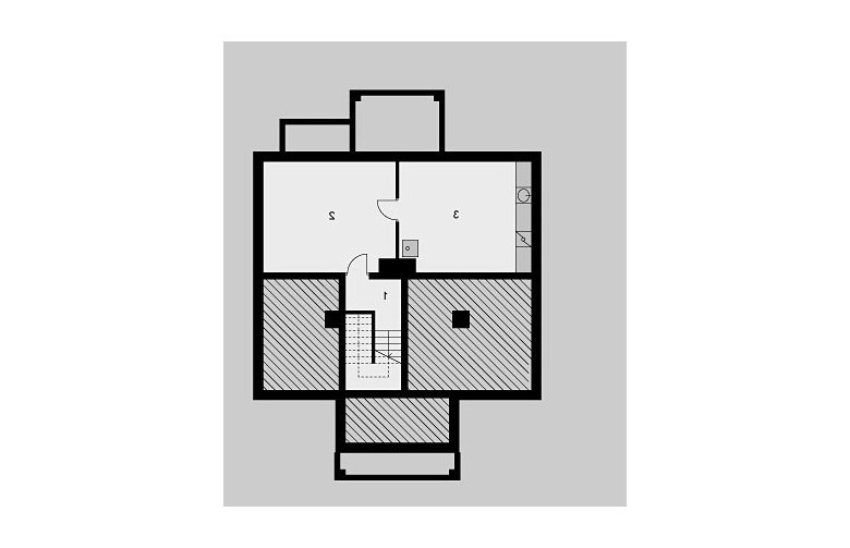 Projekt domu wolnostojącego LK&463 - piwnica