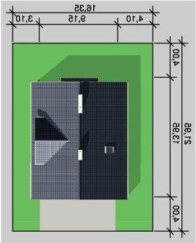 Usytuowanie budynku LK&132 w wersji lustrzanej