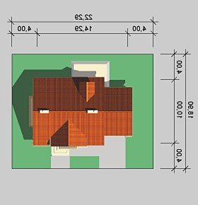 Usytuowanie budynku LK&258 w wersji lustrzanej