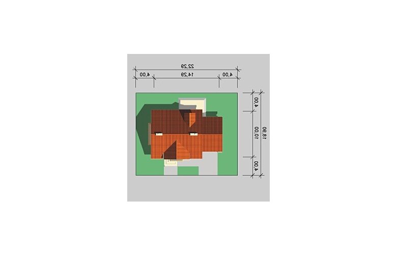 Projekt domu wolnostojącego LK&258 - Usytuowanie - wersja lustrzana