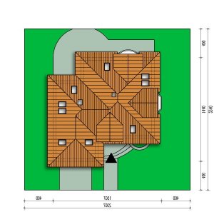 Usytuowanie budynku Magnolia  w wersji lustrzanej