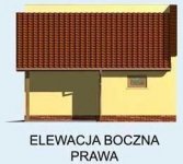 Elewacja projektu G159 garaż jednostanowiskowy z pomieszczeniem gospodarczym - 3