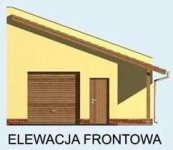 Elewacja projektu G159 garaż jednostanowiskowy z pomieszczeniem gospodarczym - 4