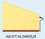 Elewacja projektu G159 garaż jednostanowiskowy z pomieszczeniem gospodarczym - 2 - wersja lustrzana