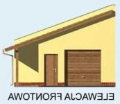 Elewacja projektu G159 garaż jednostanowiskowy z pomieszczeniem gospodarczym - 4 - wersja lustrzana