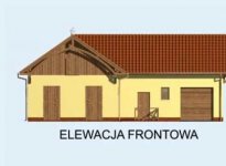 Elewacja projektu S11 stajnia dla koni - 4 boksy - 1