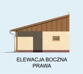 Elewacja projektu G158 garaż trzystanowiskowy - 4