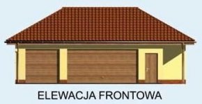 Elewacja projektu G157 garaż trzystanowiskowy - 1