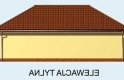 Projekt garażu G157 garaż trzystanowiskowy - elewacja 3