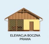 Elewacja projektu G154 wiata dwustanowiskowa z pomieszczeniem gospodarczym - 4