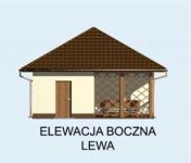 Elewacja projektu G155 wiata dwustanowiskowa z pomieszczeniem gospodarczym - 3