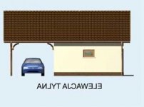 Elewacja projektu G152 - 2 - wersja lustrzana