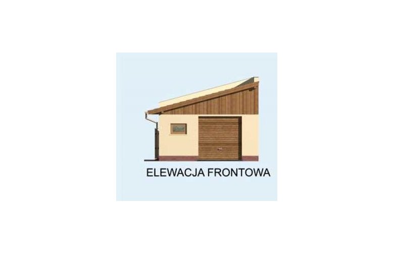 Projekt garażu G149 - elewacja 1