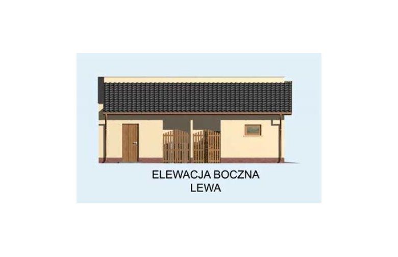 Projekt garażu G149 - elewacja 3