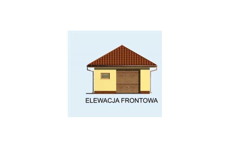 Projekt garażu G148 - elewacja 1