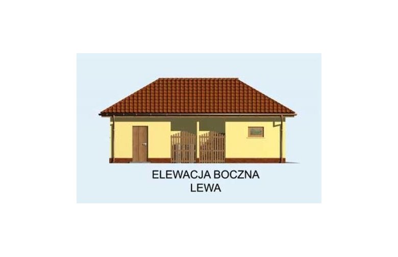 Projekt garażu G148 - elewacja 3