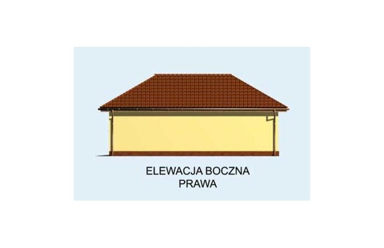 Projekt garażu G148 - elewacja 4