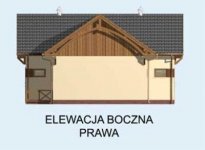 Elewacja projektu S8 stajnia dla koni - 4 boksy - 4