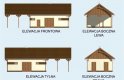 Projekt budynku gospodarczego S3 stajnia dla koni - 2 boksy - elewacja 1