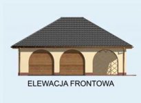 Elewacja projektu G146 garaż dwustanowiskowy z pomieszczeniem gospodarczym - 1