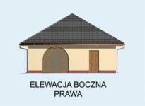 Elewacja projektu G146 garaż dwustanowiskowy z pomieszczeniem gospodarczym - 4