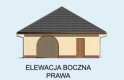 Projekt budynku gospodarczego G146 garaż dwustanowiskowy z pomieszczeniem gospodarczym - elewacja 4