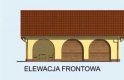 Projekt garażu G145 garaż dwustanowiskowy z pomieszczeniem gospodarczym i werandą - elewacja 1