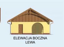 Elewacja projektu G145 garaż dwustanowiskowy z pomieszczeniem gospodarczym i werandą - 2