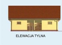 Elewacja projektu G145 garaż dwustanowiskowy z pomieszczeniem gospodarczym i werandą - 3