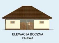 Elewacja projektu G144 garaż dwustanowiskowy z pomieszczeniem gospodarczym - 4