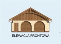 Elewacja projektu G143 garaż dwustanowiskowy z pomieszczeniem gospodarczym - 1