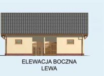 Elewacja projektu G143 garaż dwustanowiskowy z pomieszczeniem gospodarczym - 2