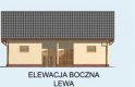 Projekt garażu G143 garaż dwustanowiskowy z pomieszczeniem gospodarczym - elewacja 2