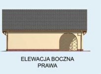 Elewacja projektu G143 garaż dwustanowiskowy z pomieszczeniem gospodarczym - 4