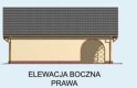 Projekt garażu G143 garaż dwustanowiskowy z pomieszczeniem gospodarczym - elewacja 4