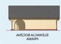 Elewacja projektu G143 garaż dwustanowiskowy z pomieszczeniem gospodarczym - 4 - wersja lustrzana