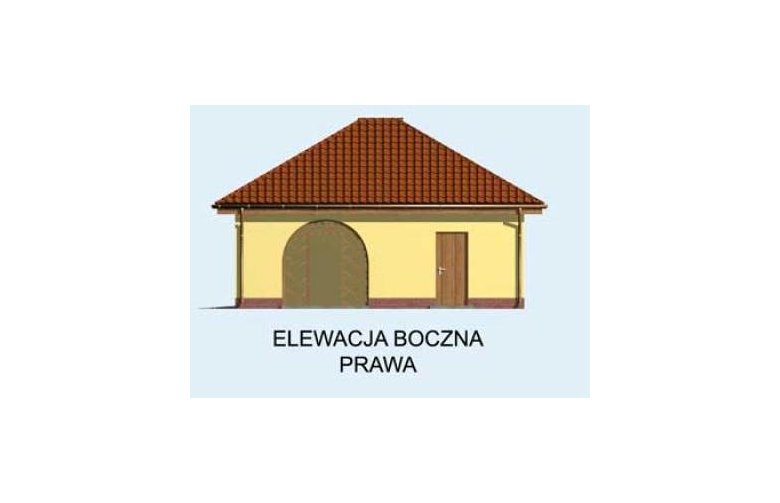 Projekt garażu G142 - elewacja 4