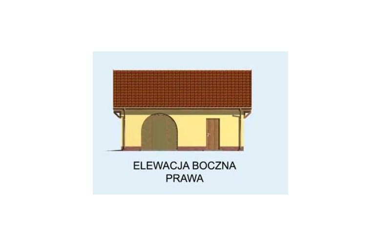 Projekt garażu G141 - elewacja 4