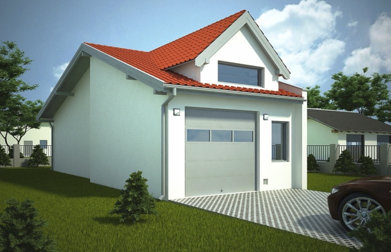 Projekt domu energooszczędnego G116 - Budynek garażowy
